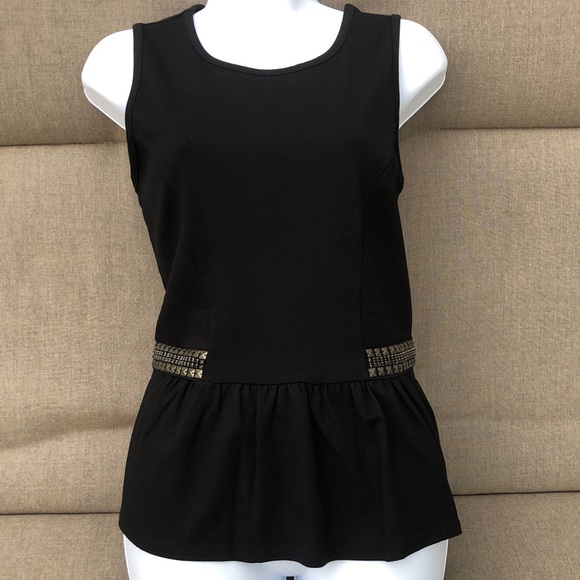 Neiman Marcus Sleeveless Peplum Top - Picture 1 of 8